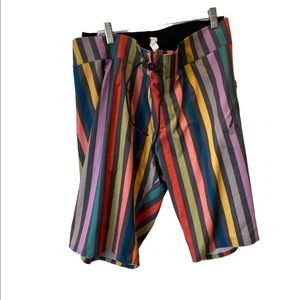 Lululemon El Current Multi Color Striped Board Short size 36